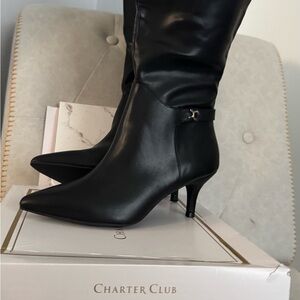 Charter Club Elegant Black Heeled Boots